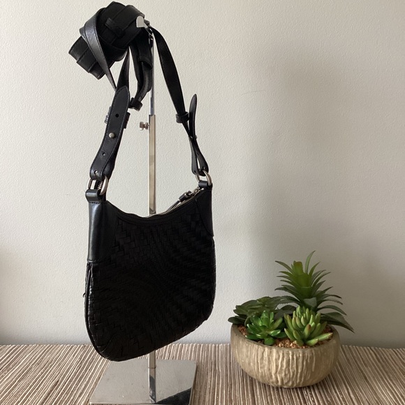Cole Haan Black Woven Crossbody Bag - Picture 4 of 7